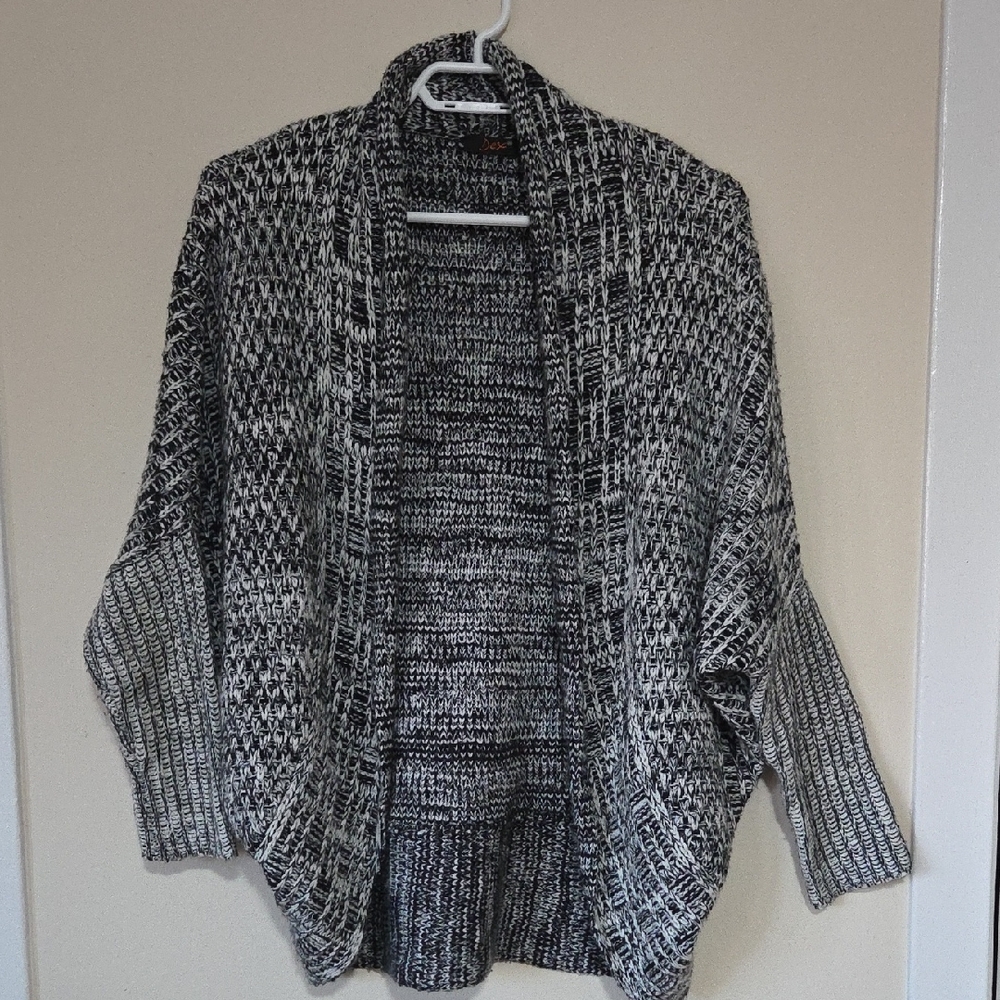 Dex Black and White Knit Cardigan